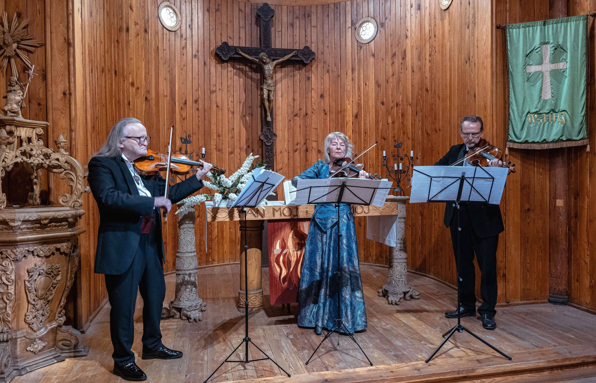 Urszula Steyer–Gniewek, Andrzej Gniewek und Witold Ziółkowski. - Foto Dawid Gerstenstein